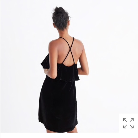 Madewell Velvet Ruffle Mini Dress - Picture 3 of 5